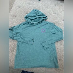 EUC VINEYARD VINES GREEN WHALE DOT LOGO HOODIE TEE GIRLS WHALE TSHIRT